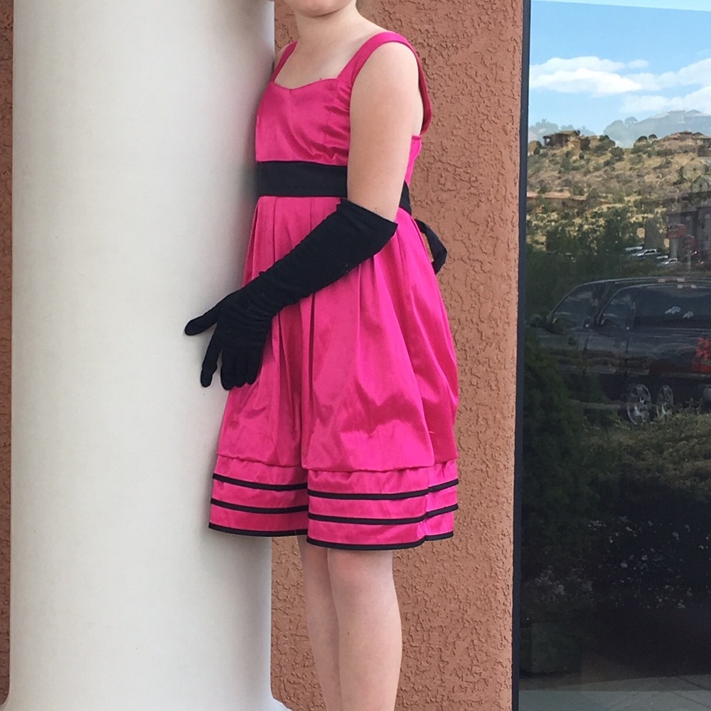 Pink & Black Party Dress Girls Size 12